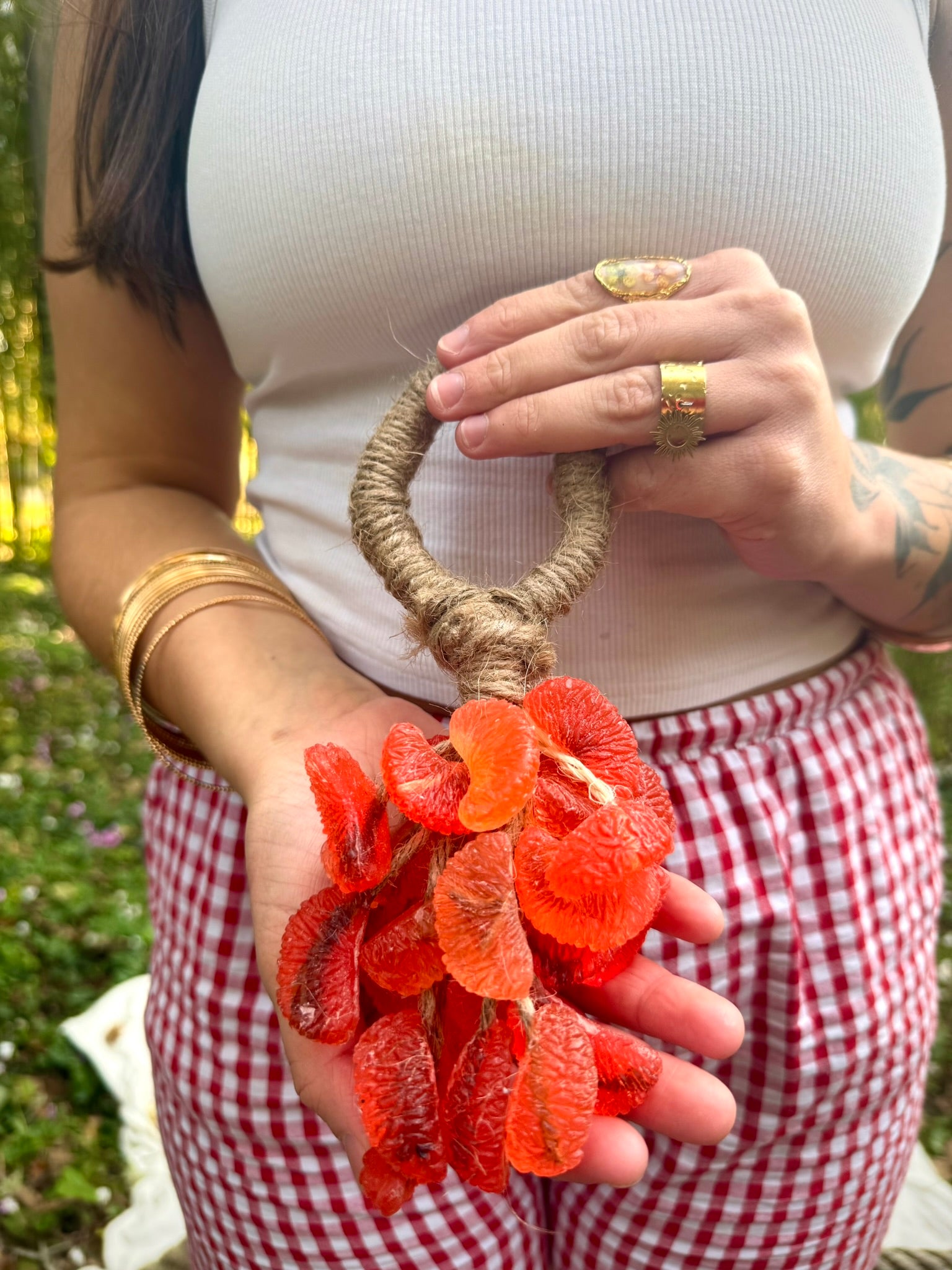 Savon décoratif en grappe de clémentine