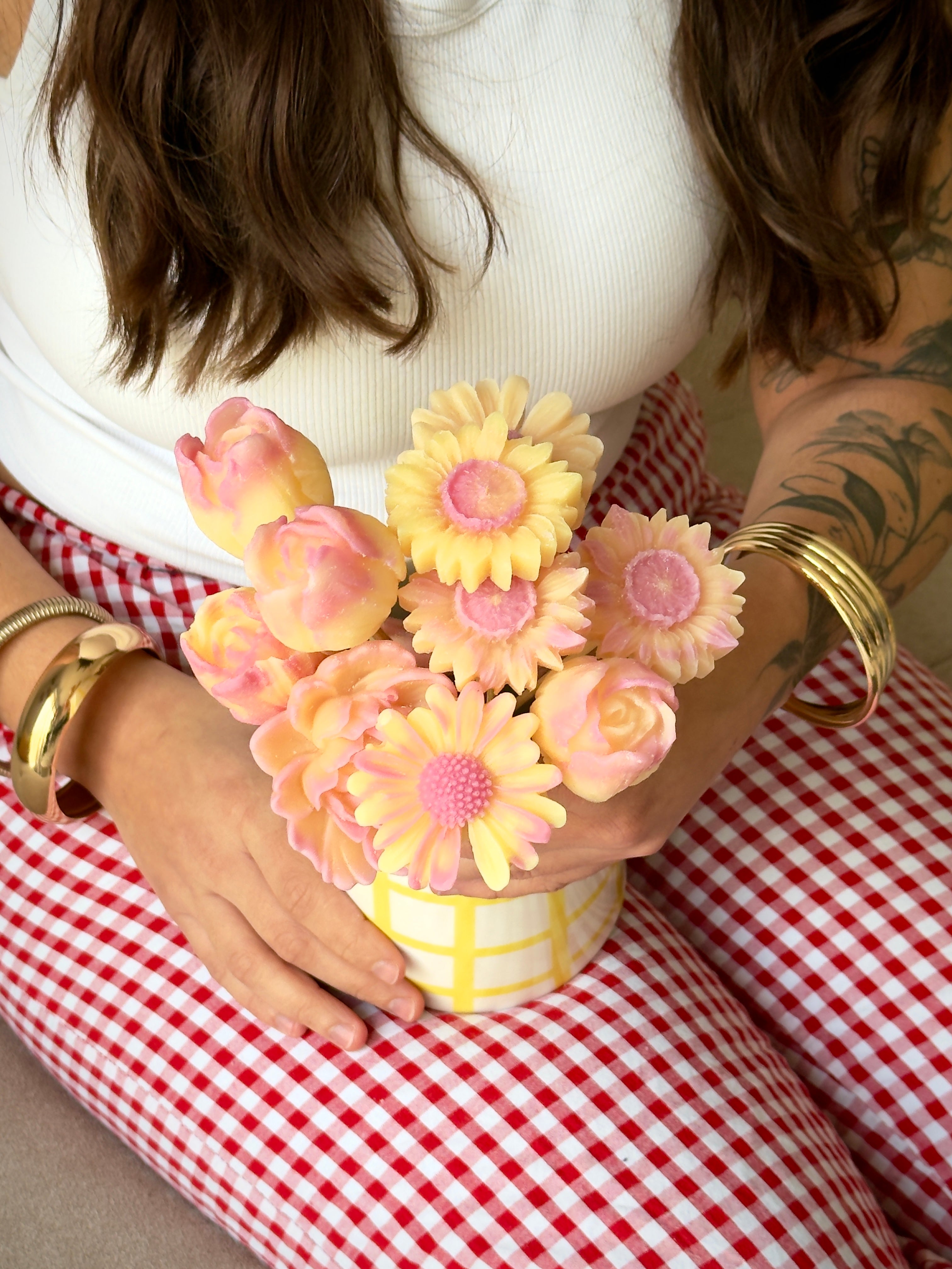 Bouquet de fleurs en cire