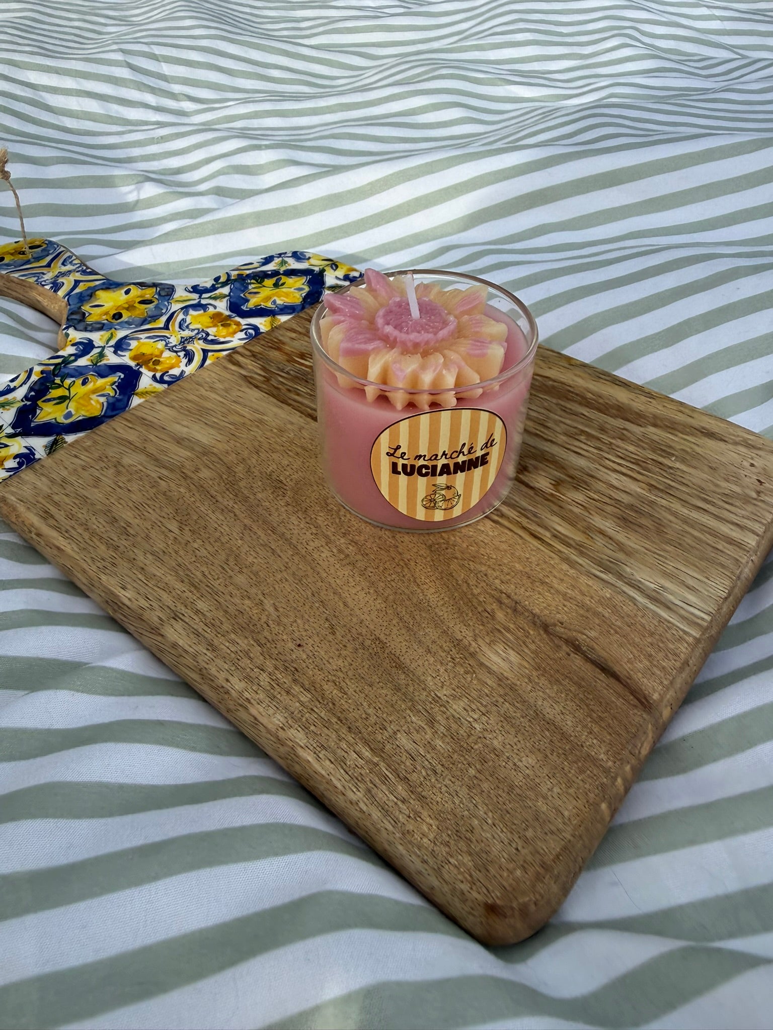 Bougie fleur – Cire de soja parfum rose