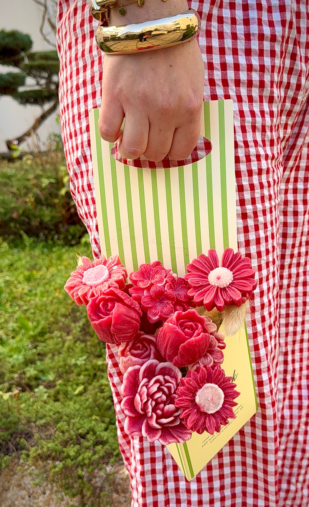 Bouquet de Fleurs en Cire – 10 Tiges - Packaging Réutilisable