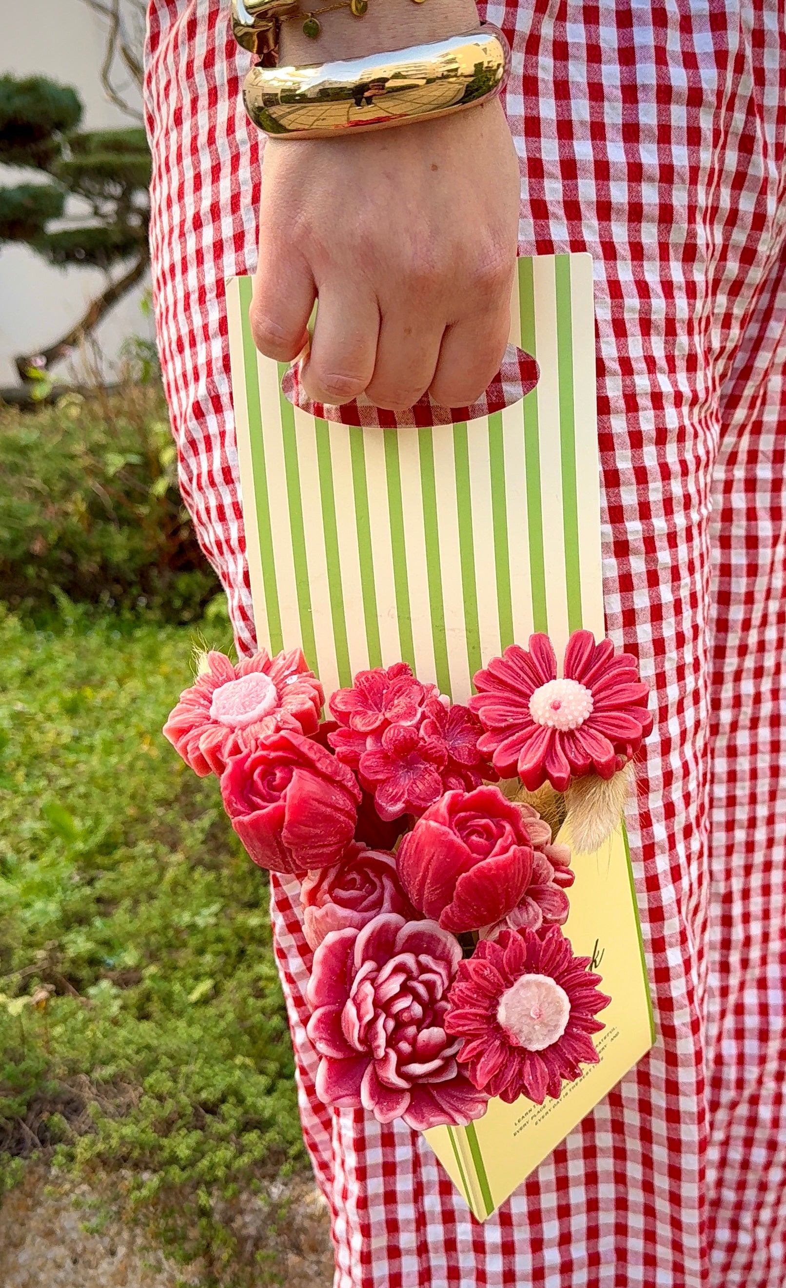 Bouquet de Fleurs en Cire – 10 Tiges - Packaging Réutilisable