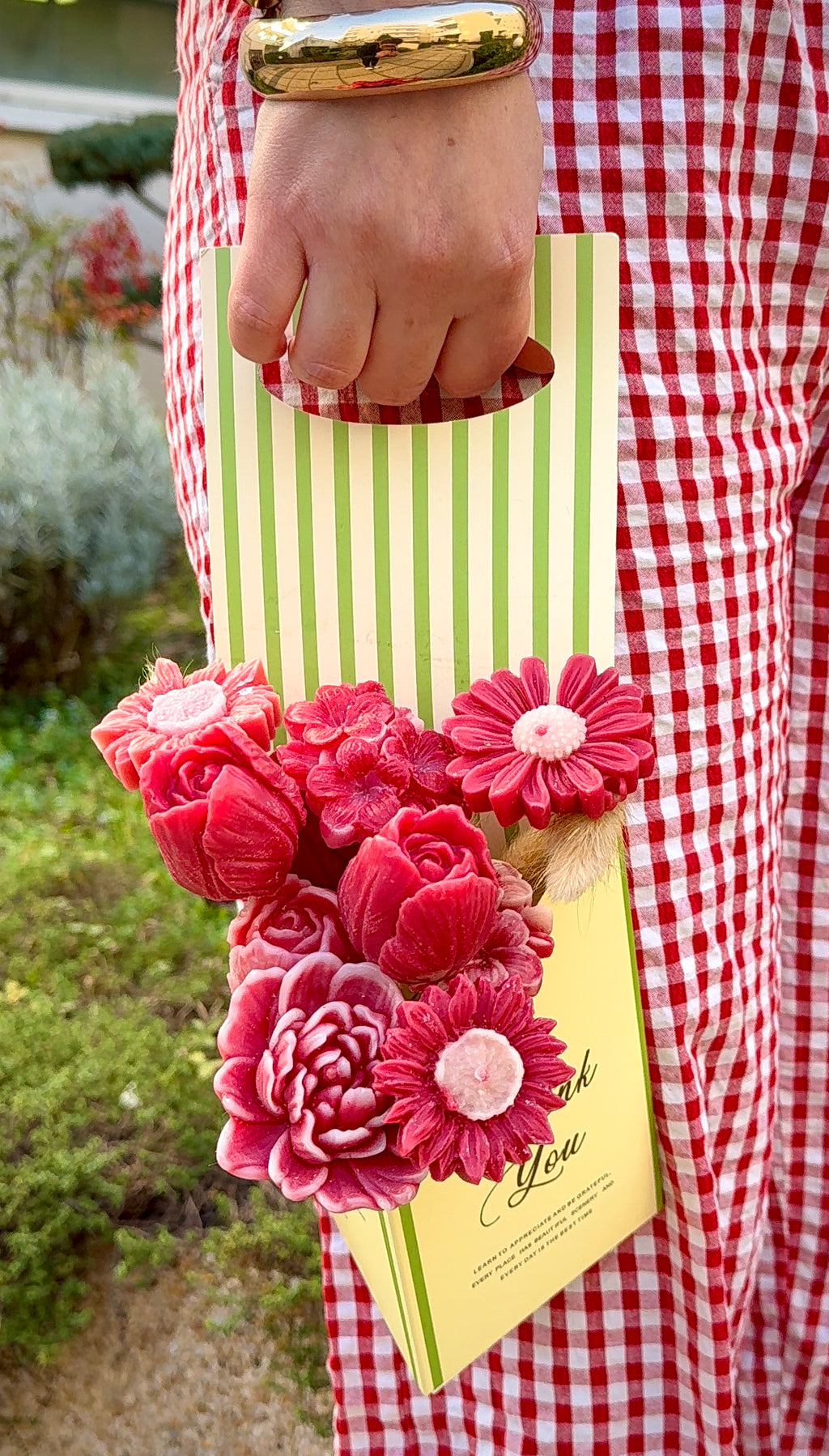 Bouquet de Fleurs en Cire – 10 Tiges - Packaging Réutilisable