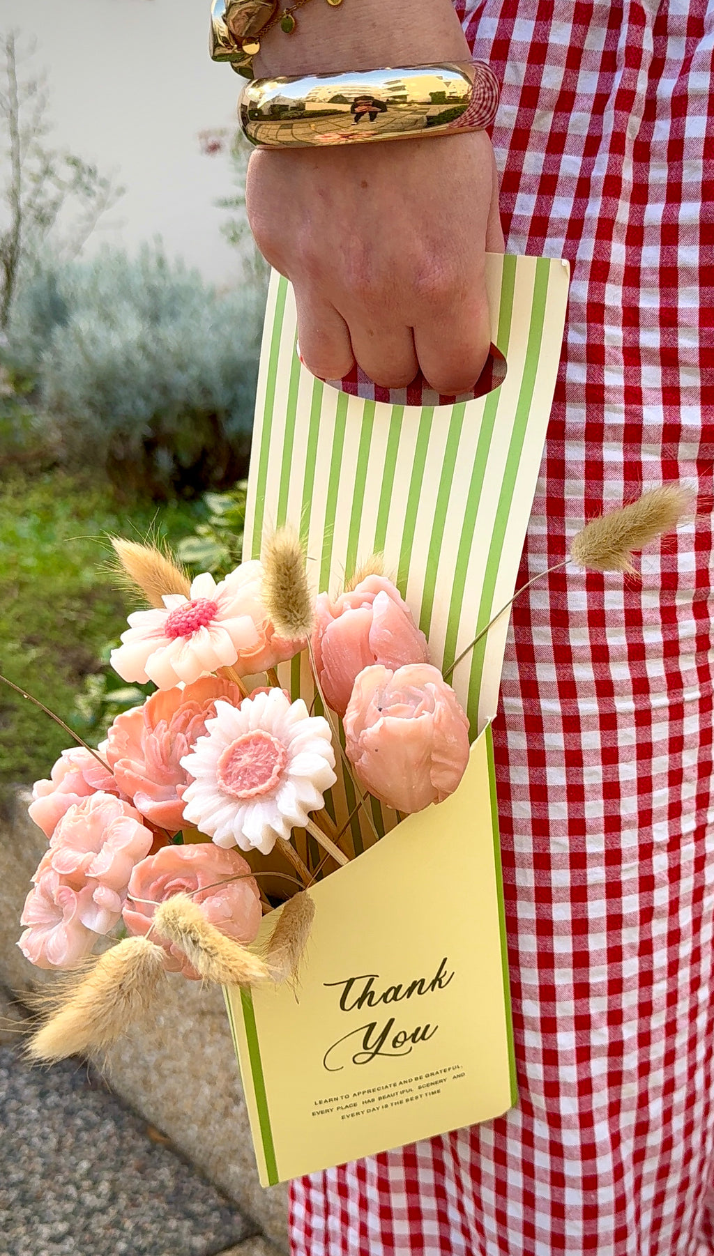 Bouquet de Fleurs en Cire – 10 Tiges - Packaging Réutilisable